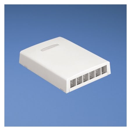 Panduit 6-Port Surface Mount Box, Electric Iv (10 Pack), 10PK NK6BXEI-AY